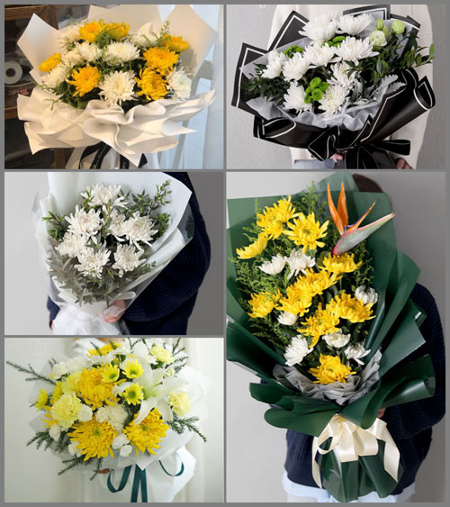 山东青岛莱西市院上镇兑旧坡村白事花束代送